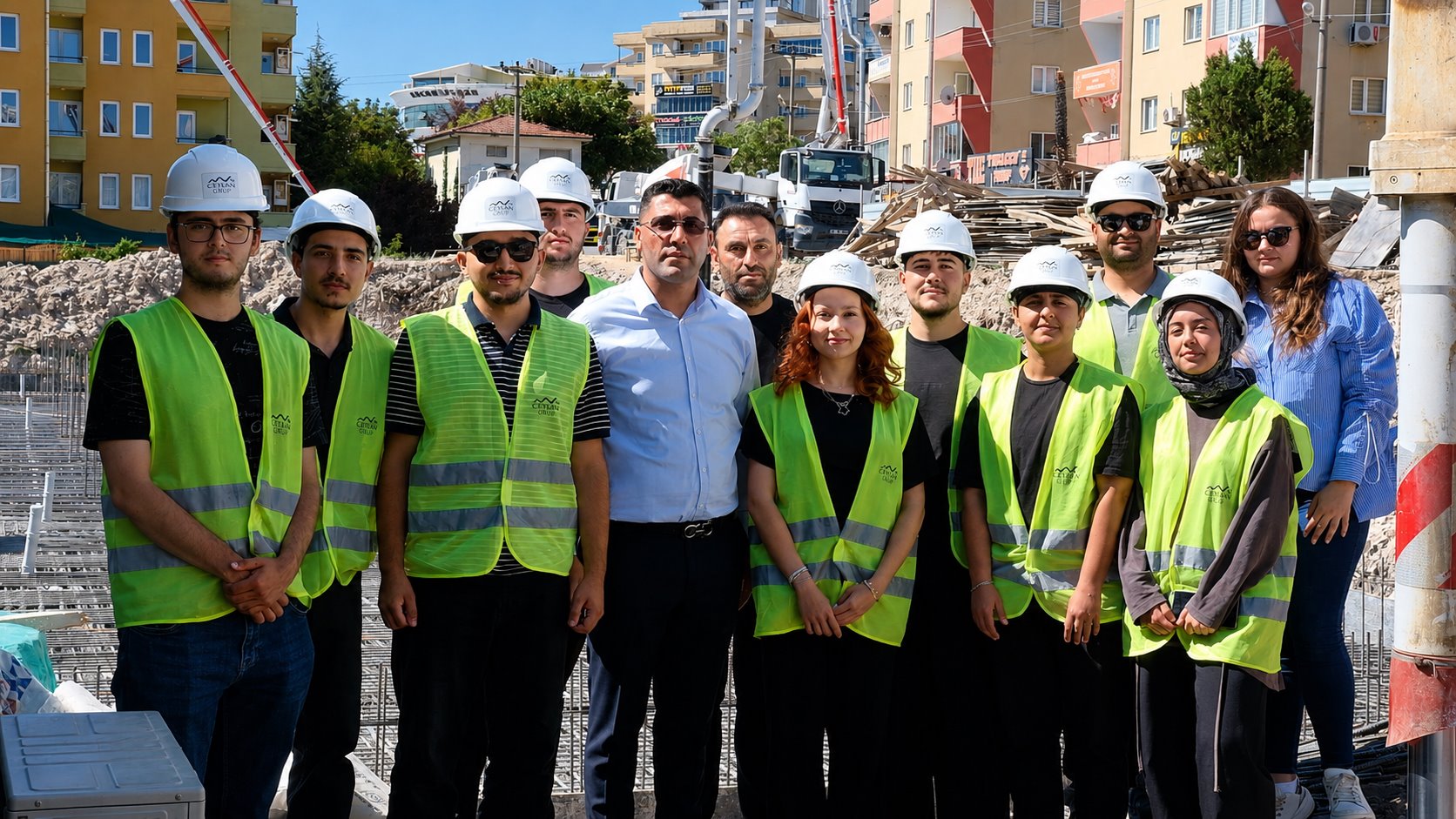 Eyyüp Ceylan saha ekibiyle